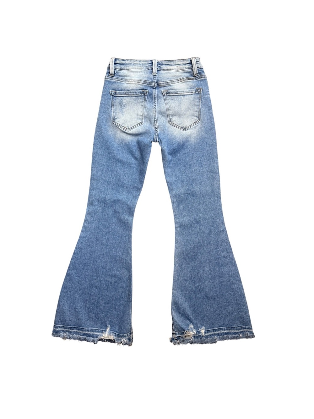 KanCan Signature Size 25 Mid Rise Super Flare Jeans Button Fly Distressed - Picture 3 of 10
